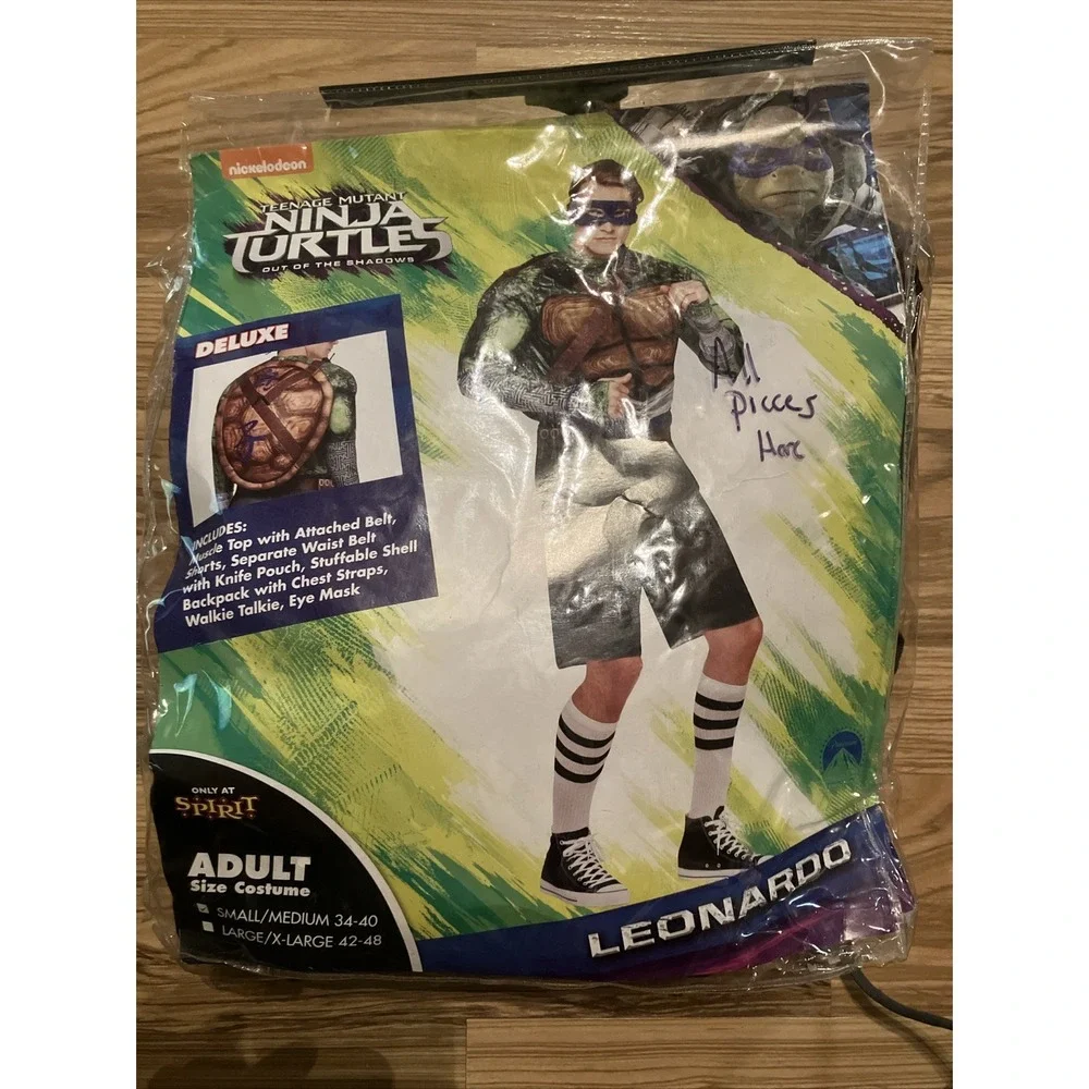 SPIRIT‎ HALLOWEEN MEN DELUXE TEENAGE MUTANT NINJA TURTLES LEONARDO COSTUME S/M